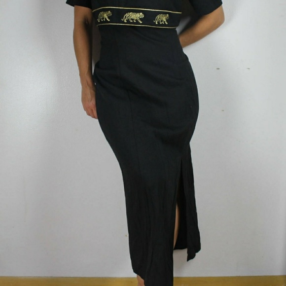 Vintage embroidered Tiger Dress - Picture 4 of 9