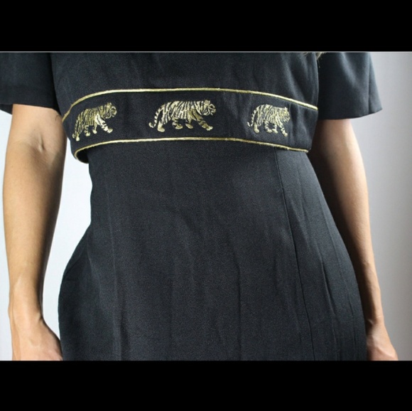 Vintage embroidered Tiger Dress - Picture 6 of 9