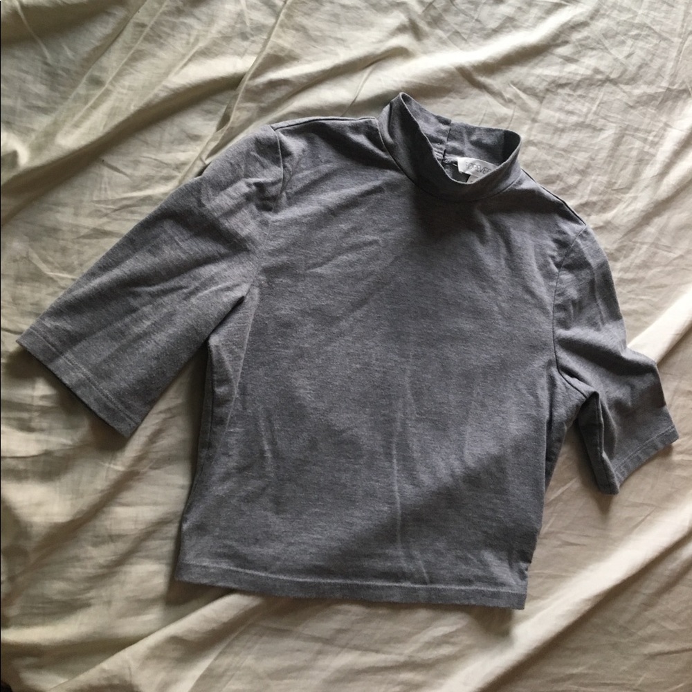 Mock Neck Crop Top