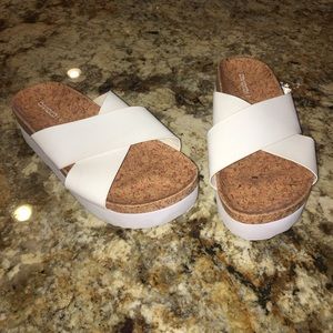 white platform h&m sandals