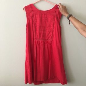 Red shift dress from Mango