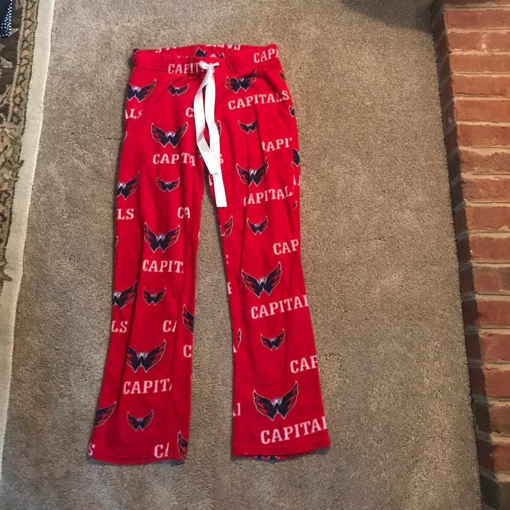 Washington capitals fuzzy PJ pants! Like new!