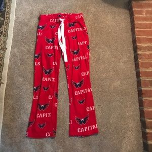 Washington capitals fuzzy PJ pants! Like new!