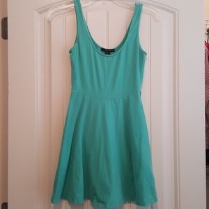Turquoise Flowy Tank Top Dress