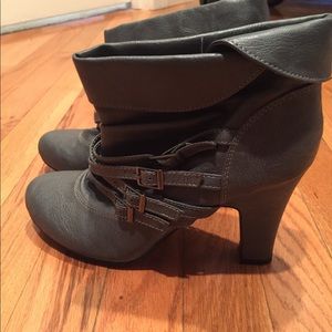 Gray booties