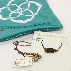 Kendra Scott Chocolate Drusy Arrowhead Necklace