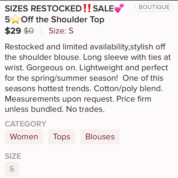 OFF SHOULDER BLUE AND WHITE STRIPE TOP - Picture 4 of 4