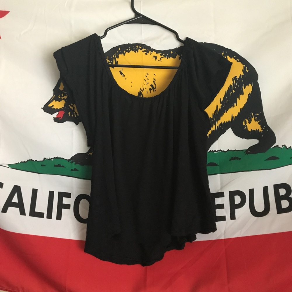Black Off the Shoulder Top