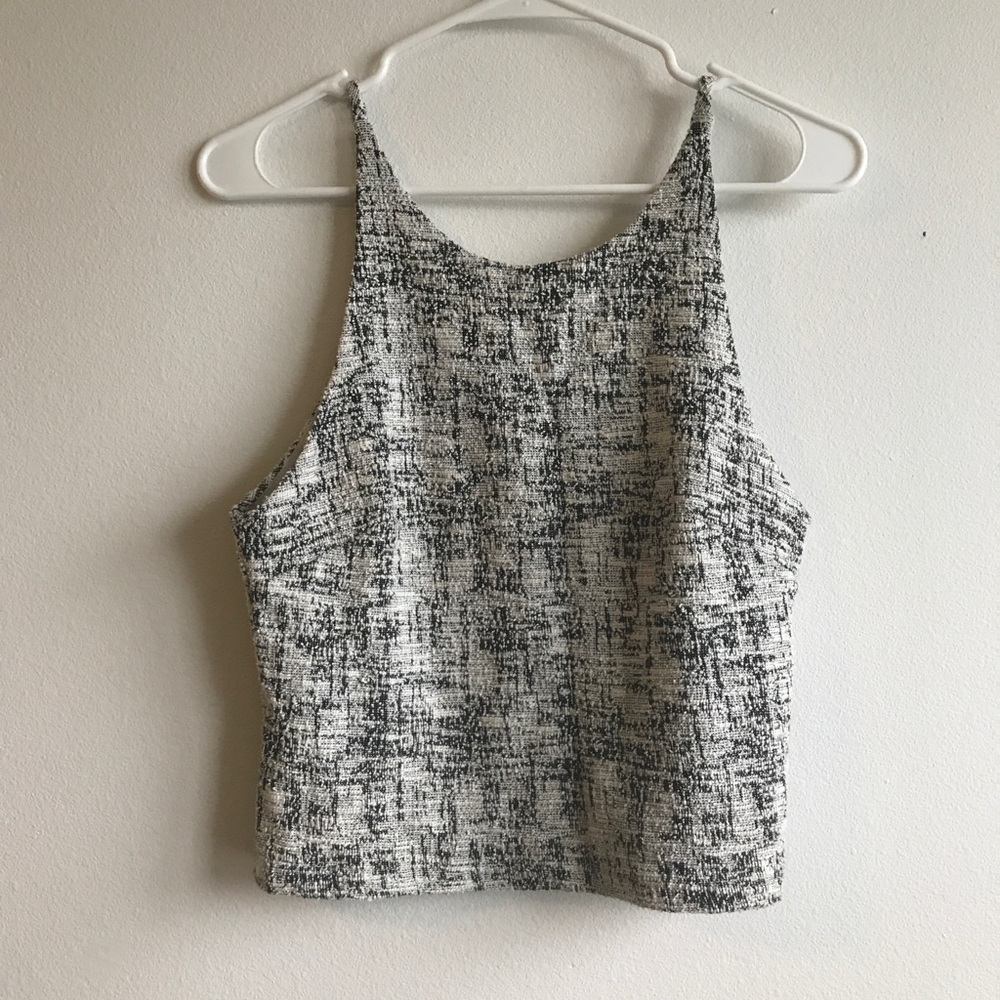 Back, Grey, and White Tank Top