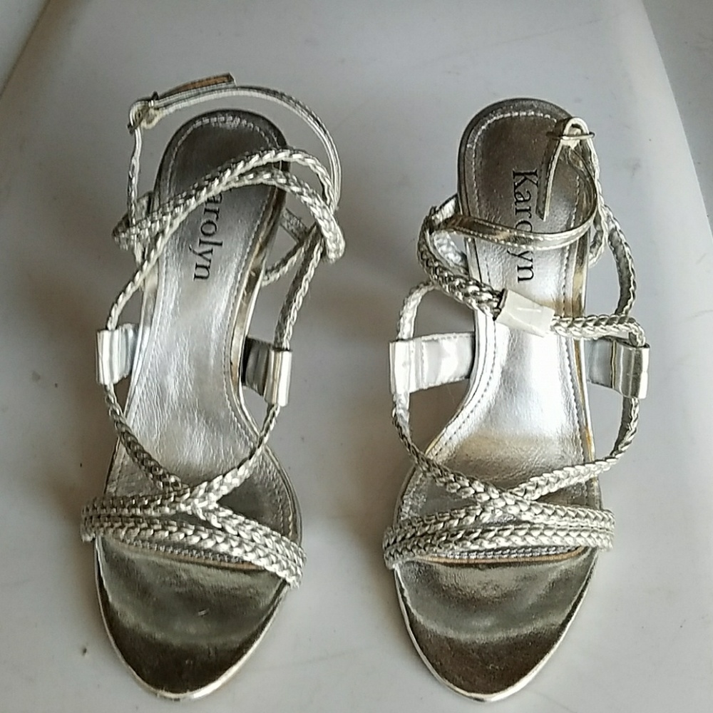 Silver heels  NWT