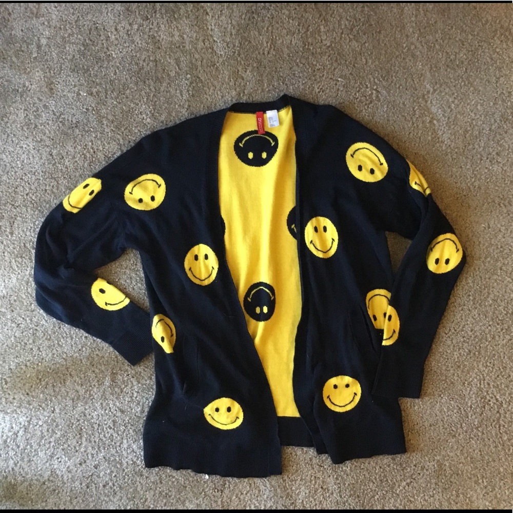Smiley face cardigan