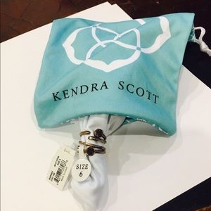 Kendra Scott Chocolate Drusy stack rings