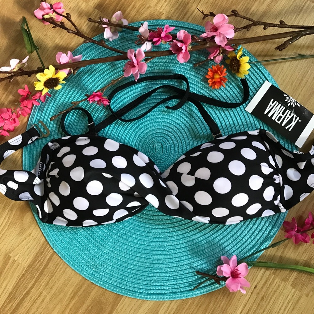 POLKA DOT SWIM SUIT TOP NWT 💎🌀🎀