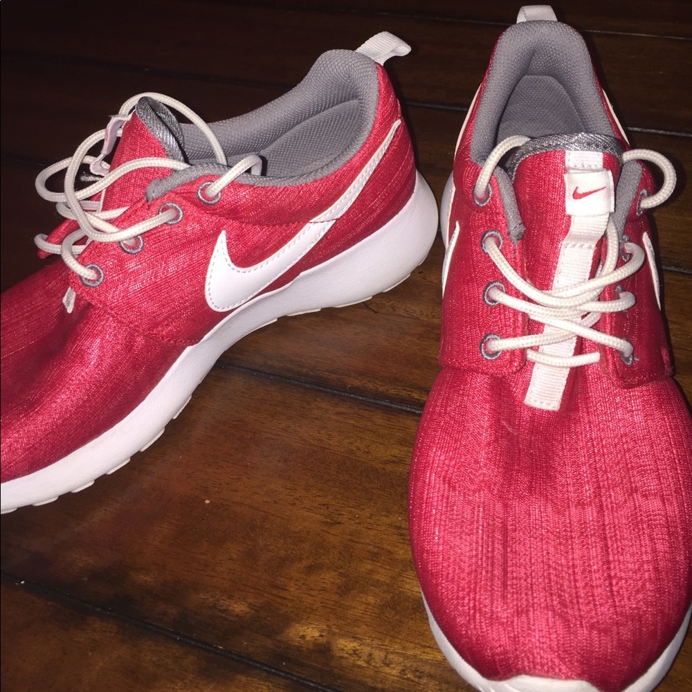 Red Nike Roshe Runs.