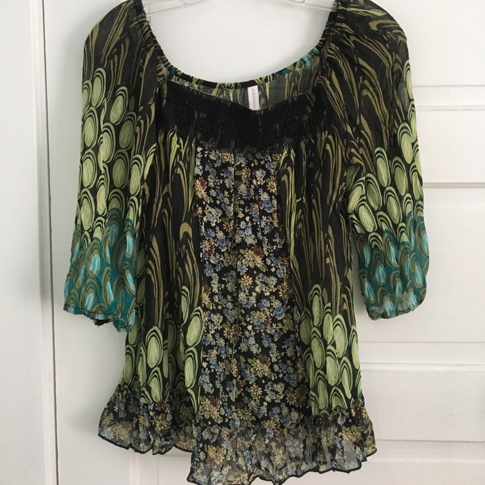 Sheer green blouse