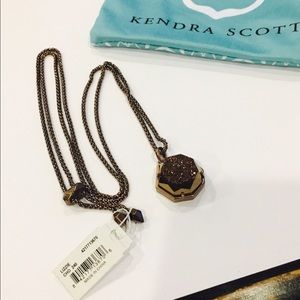 Kendra Scott Chocolate Drusy Lizzie Necklace