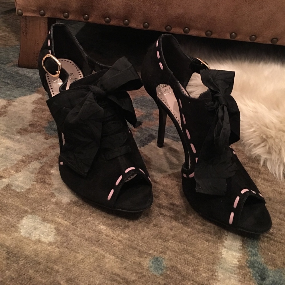 Moschino Peeptoe Bootie Heel