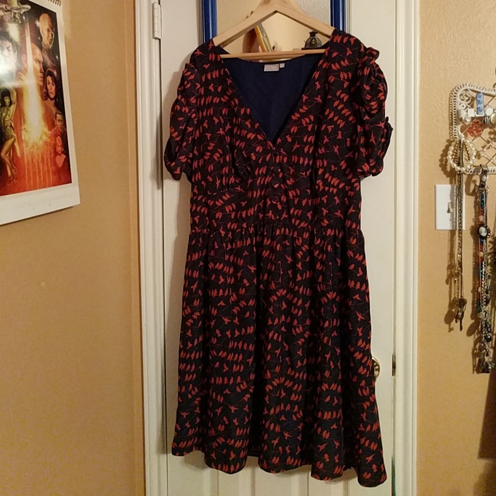 Bird Printed Dress