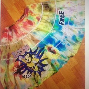 Lexa Vonn Kids tie-dye Mighty Mouse boho skirt