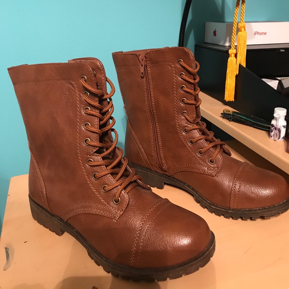 Brown Combat Boots