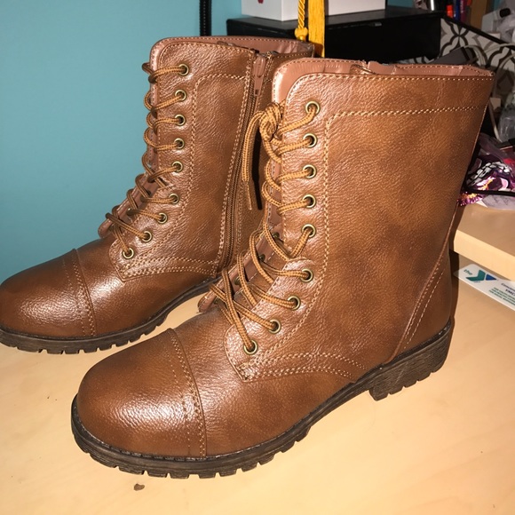 Brown Combat Boots - Picture 4 of 8