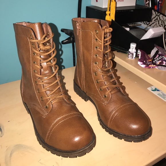 Brown Combat Boots - Picture 5 of 8