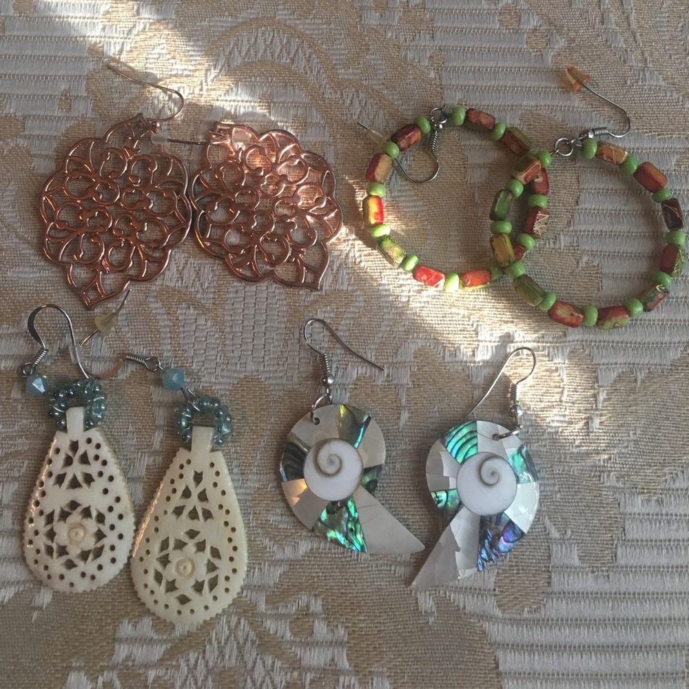 Lot of four pair of earrings for pierced ears