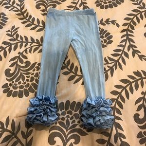 Light Blue Ruffle Pants