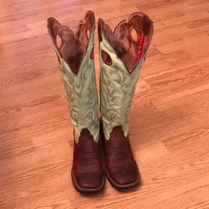 Tony Lama Green & Brown Boots