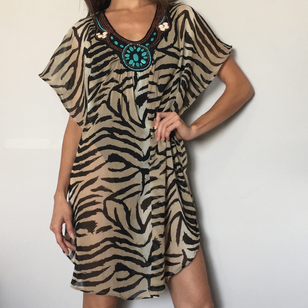 H&M Zebra Beach Coverup