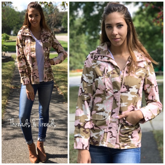 Threads & Trends Jackets & Blazers - 🌸Pink Camo Utility Jacket