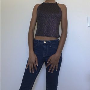 [NWOT] H&M SPARKLY CROPPED TOP