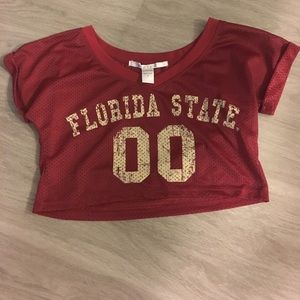 Florida State University crop top jersey