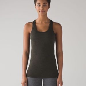 nwt lululemon swiftly racerback. dark olive.