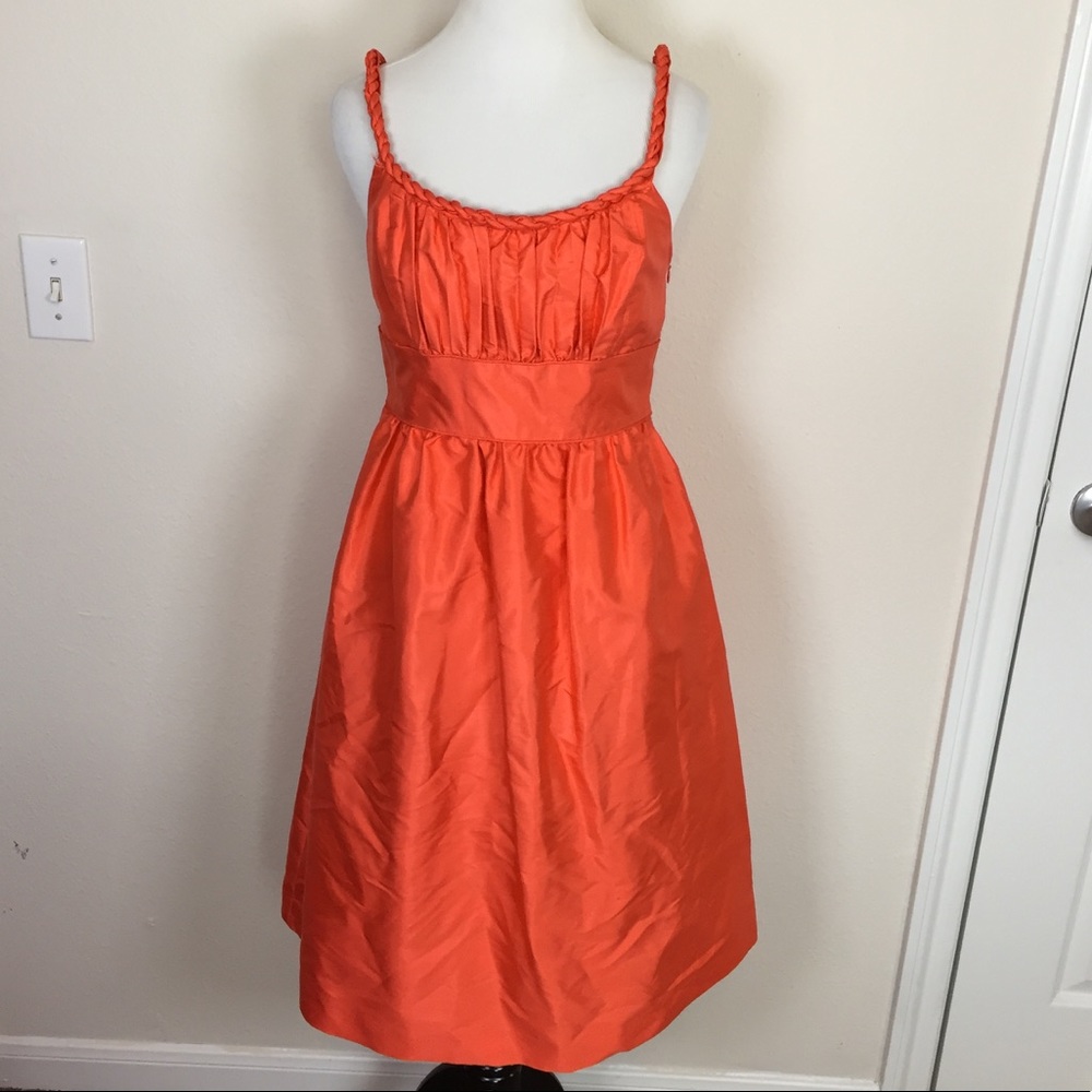 100% silk orange J.Crew dress