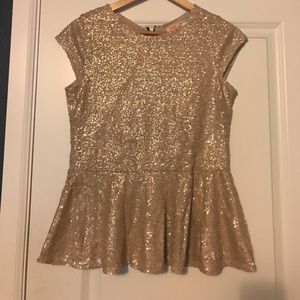 Sequin peplum top