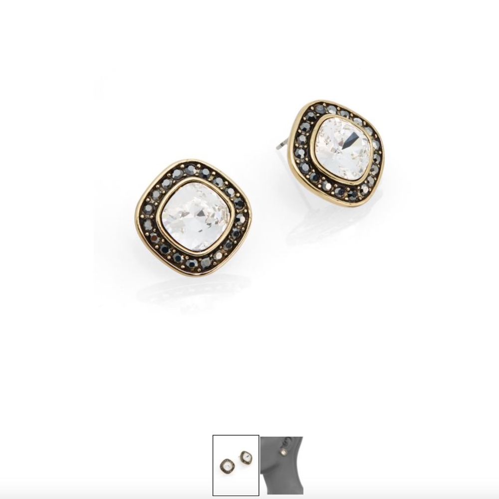 Heidi Daus Crystal Halo Button Earrings