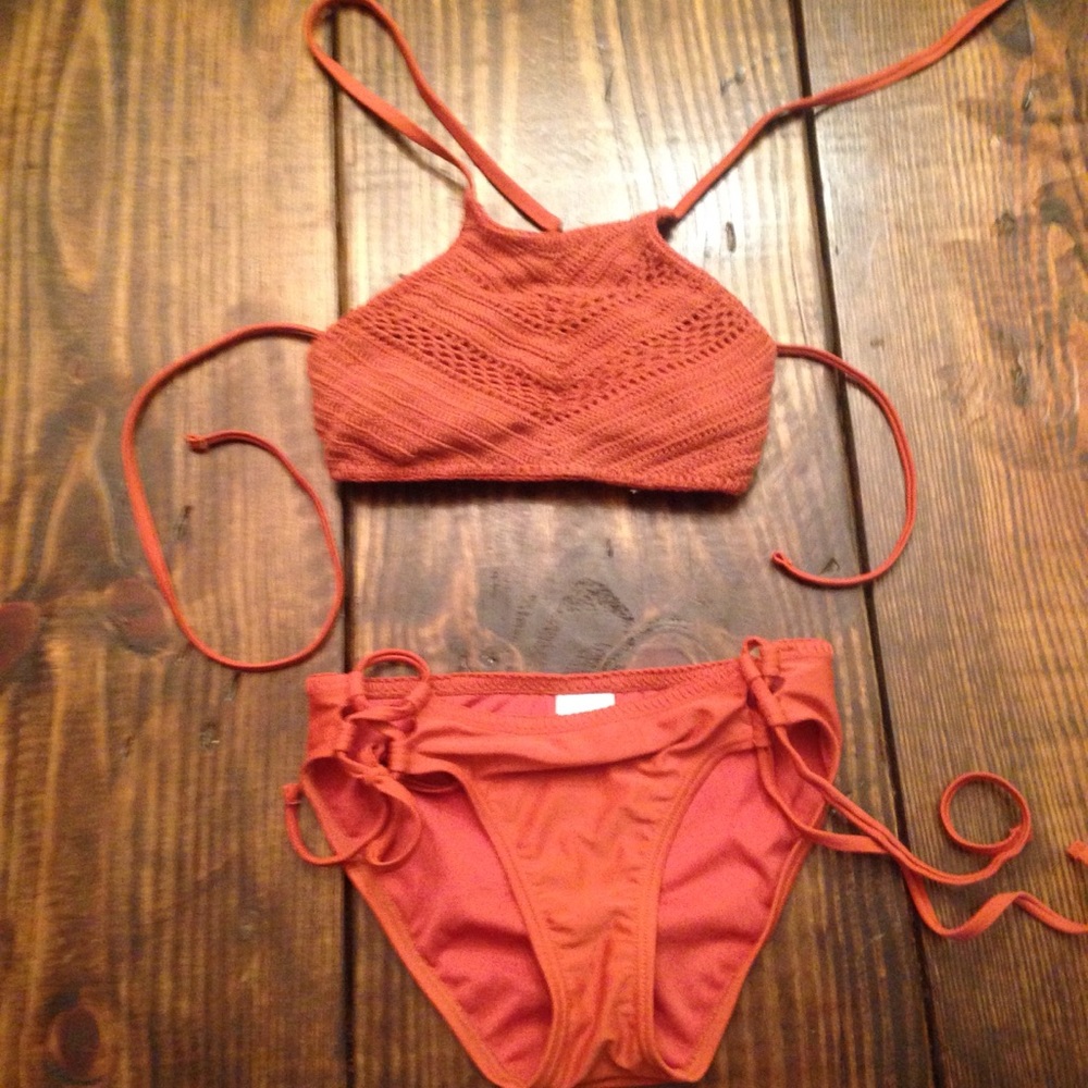 Target xhilaration rust bikini swimsuit XS S