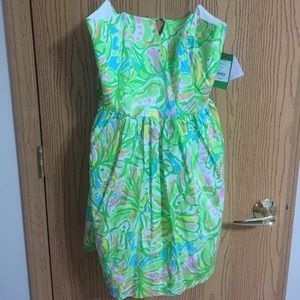 Fluorescent Lilly Pulitzer strapless dress