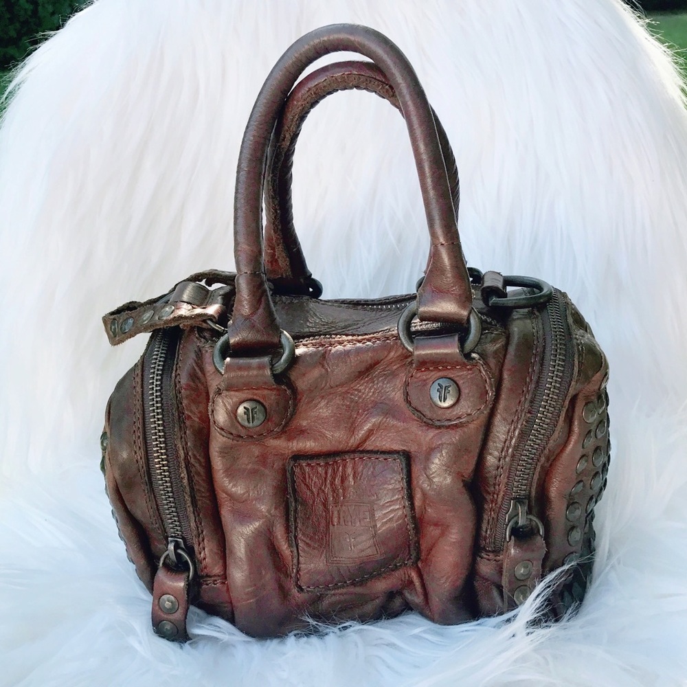 Frye small Brooke Satchel Cognac