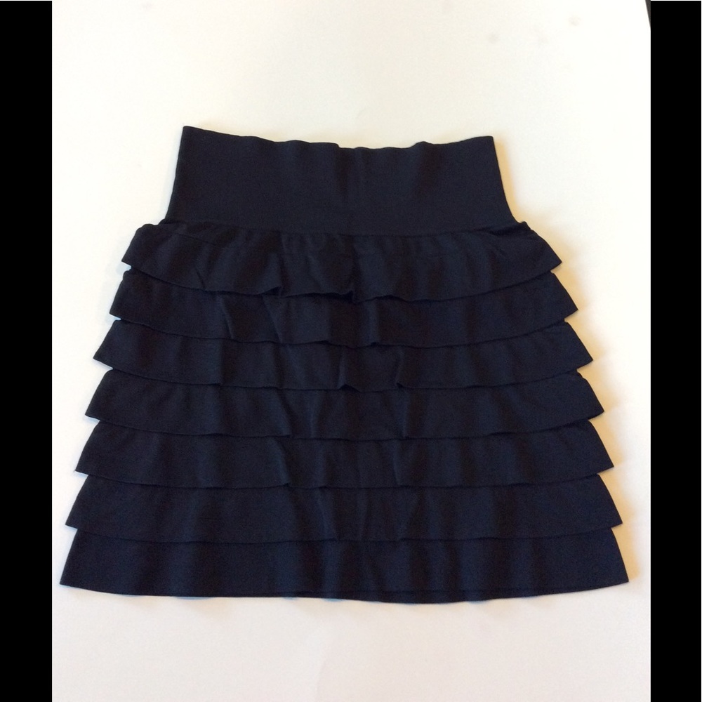 Black Ruffle Skirt