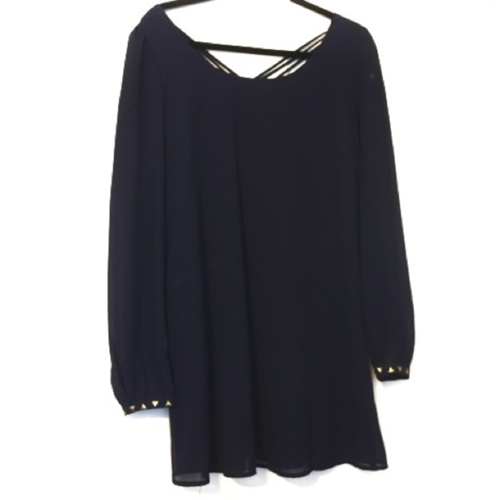 Dark blue formal short dress