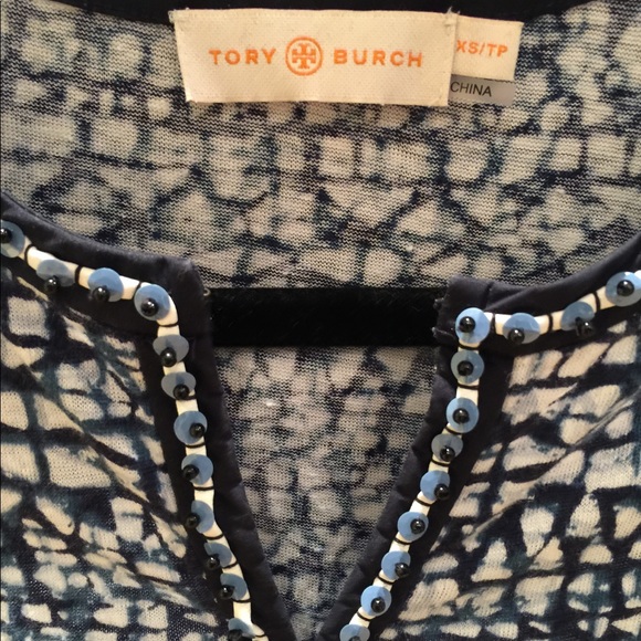 Tory Burch Linen Top Sz XS - Picture 3 of 6
