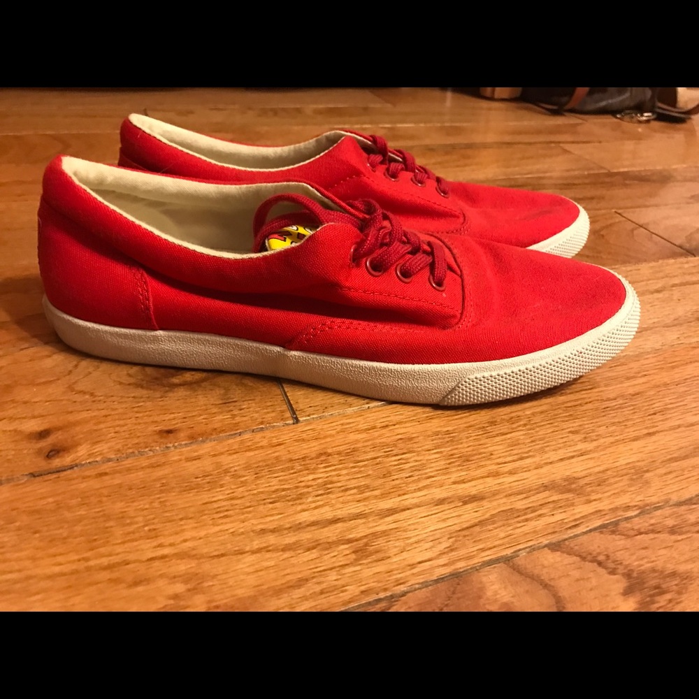 Red sneakers
