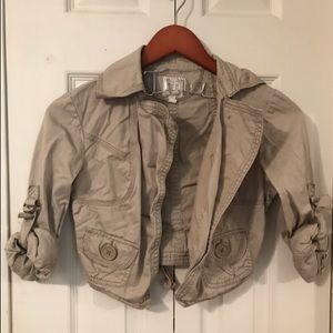 Khaki cropped jacket
