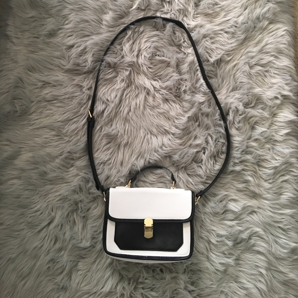Black and white crossbody bag