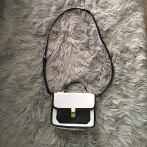 Black and white crossbody bag
