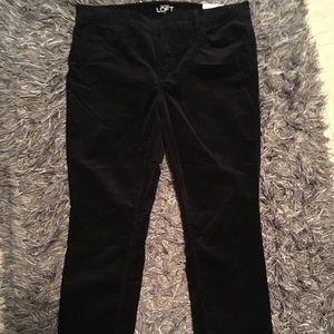 Loft Suede High Waist Skinny Leg Pants