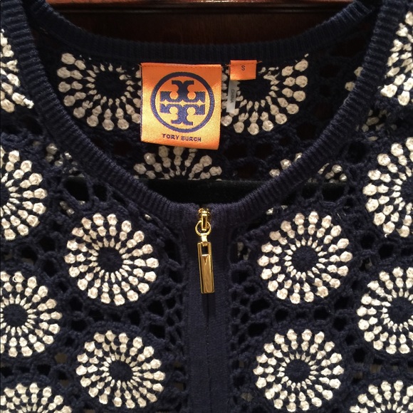 Tory Burch Zip Cardigan Sz Small - Picture 3 of 9