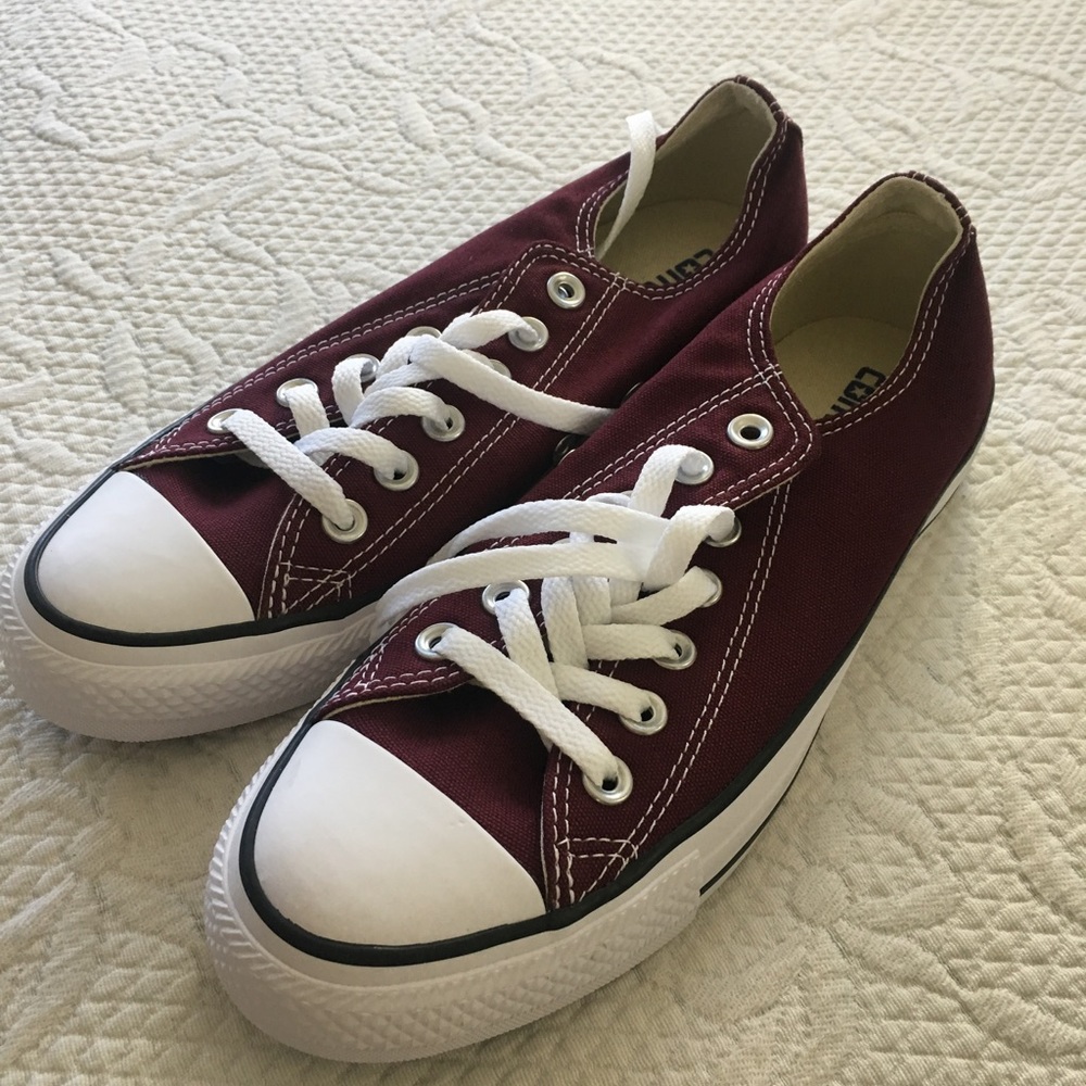 Burgundy Low Top Converse